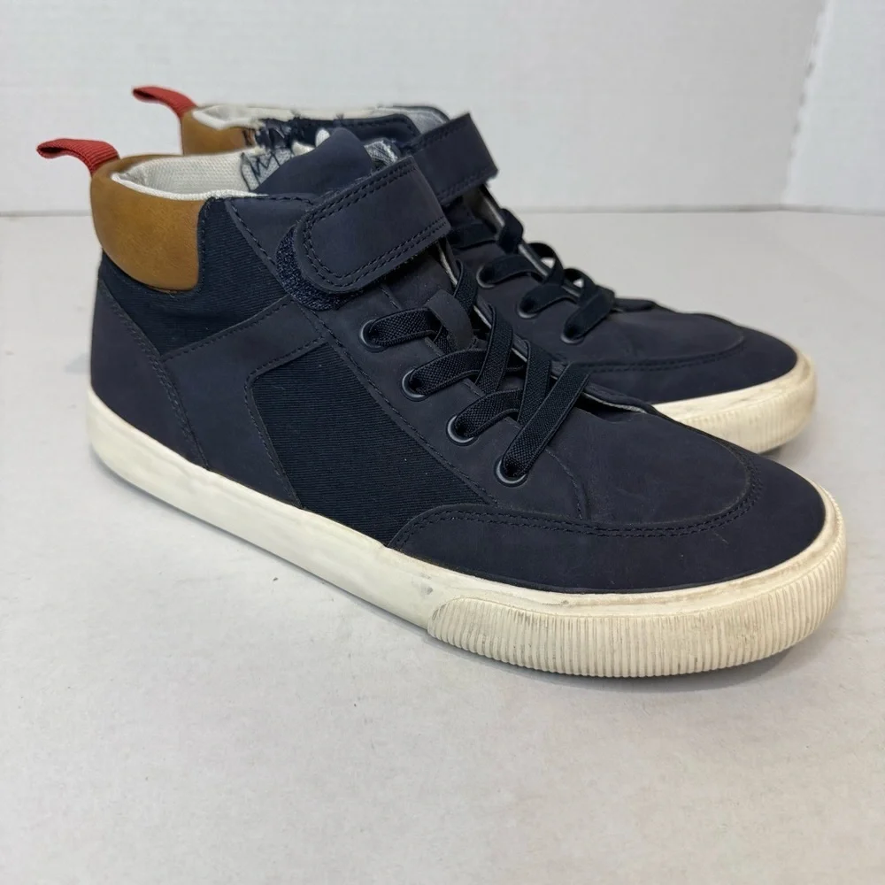 Cat & Jack Navy High-Top Sneakers (Size 5) - Picture 3 of 6